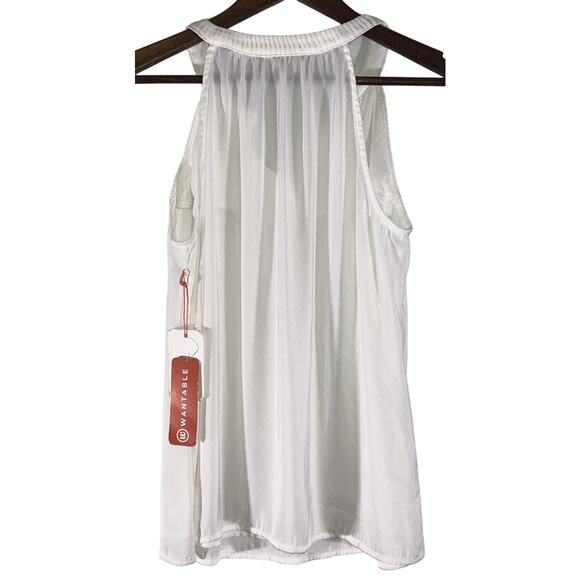 Skies are Blue Lined Halter Neck Top Small - Picture 2 of 7